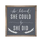 24x24 Thin Oak | Charcoal Canvas