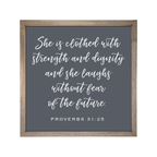 24x24 Thin Oak | Charcoal Canvas