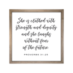 24x24 Thin Oak | White Canvas