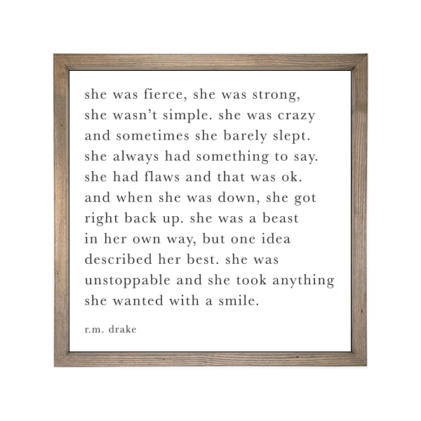 24x24 Thin Oak | White Canvas