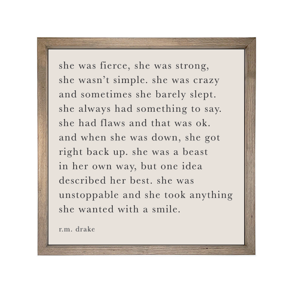 24x24 Thin Oak | Natural Canvas