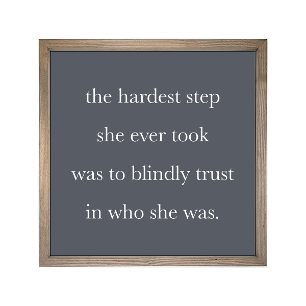 24x24 Thin Oak | Charcoal Canvas