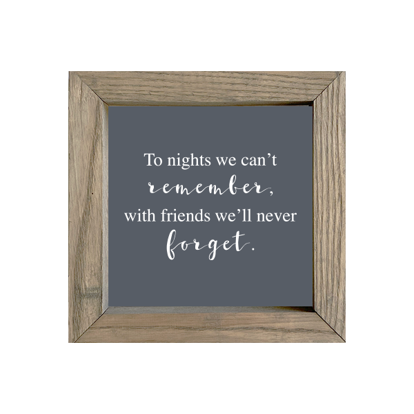 8x8 Thin Oak | Charcoal Canvas