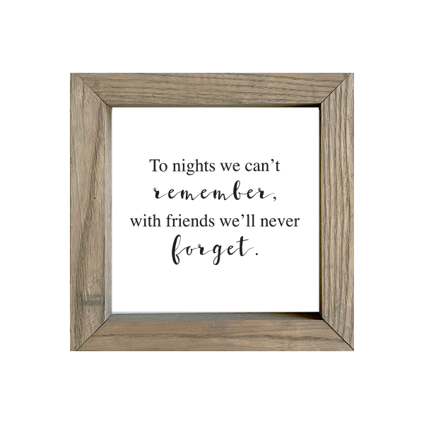 8x8 Thin Oak | White Canvas