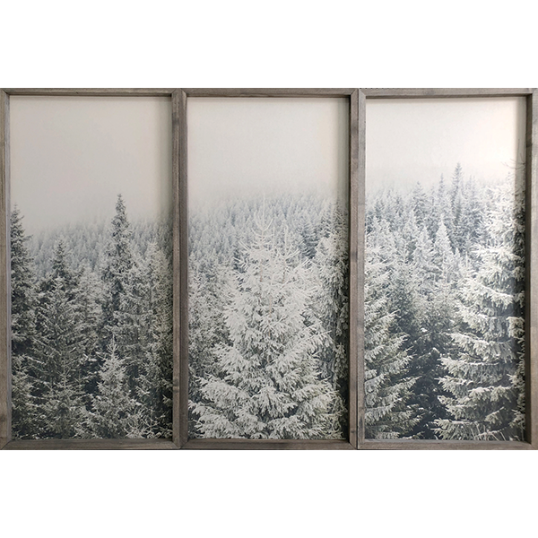 Snowy Trees Triptych