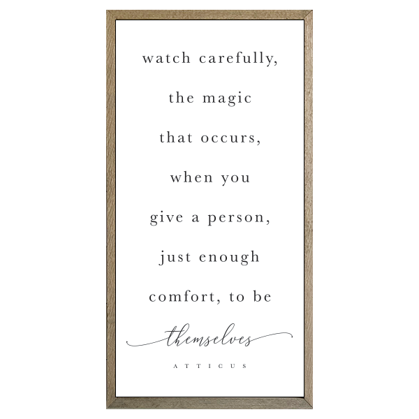 35x18 Thin Oak | White Canvas