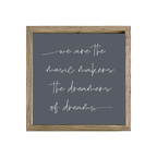 16x16 Thin Oak | Charcoal Canvas