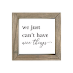 8x8 Thin Oak | White Canvas