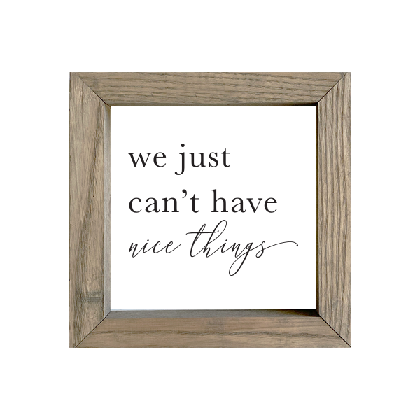 8x8 Thin Oak | White Canvas