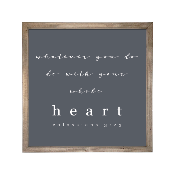 24x24 Thin Oak | Charcoal Canvas