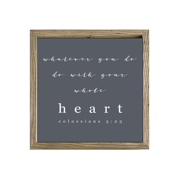 16x16 Thin Oak | Charcoal Canvas