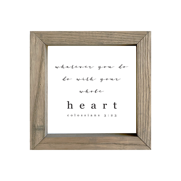 8x8 Thin Oak | White Canvas