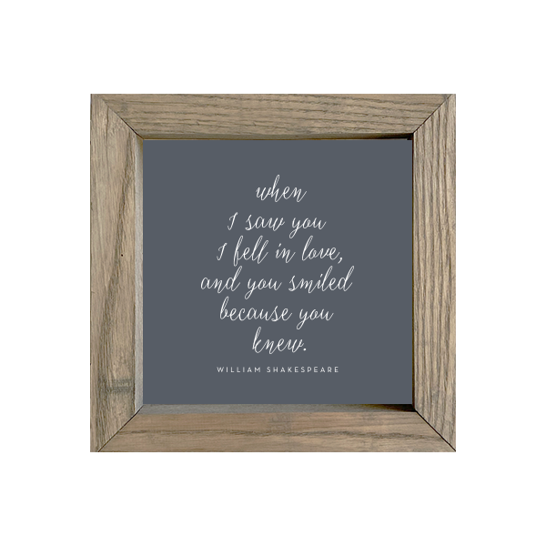 8x8 Thin Oak | Charcoal Canvas