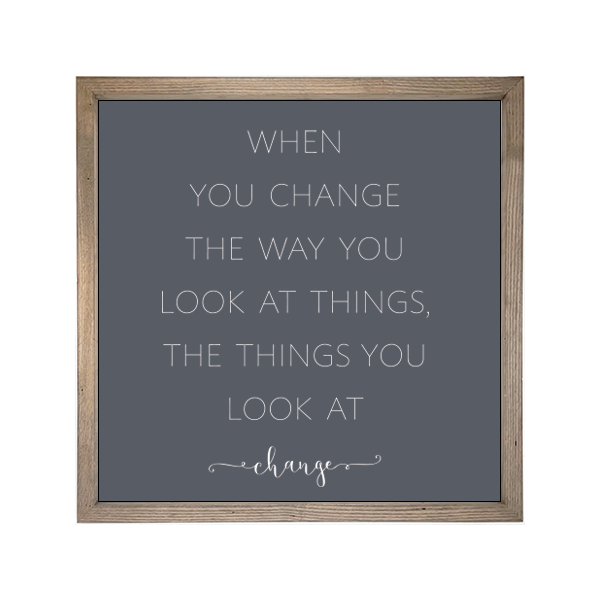 24x24 Thin Oak | Charcoal Canvas