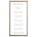 35x18 Thin Oak | White Canvas