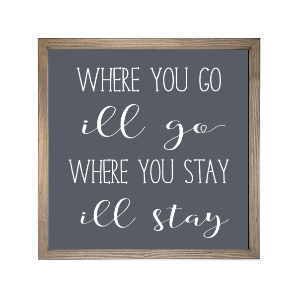 24x24 Thin Oak | Charcoal Canvas