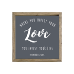 16x16 Thin Oak | Charcoal Canvas