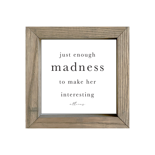 8x8 Thin Oak | White Canvas