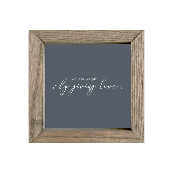 8x8 Thin Oak | Charcoal Canvas