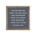 16x16 Thin Oak | Charcoal Canvas