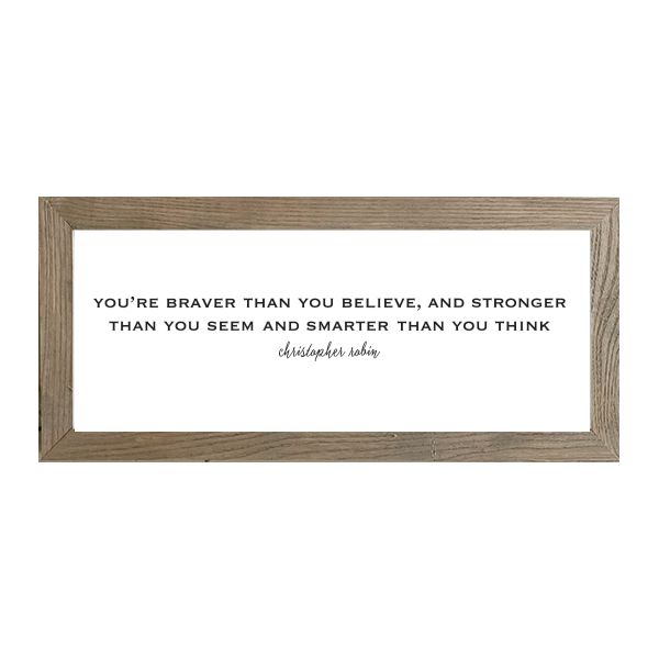 16x7 Thin Oak | White Canvas