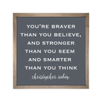 24x24 Thin Oak | Charcoal Canvas