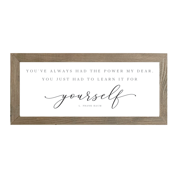 16x7 Thin Oak | White Canvas